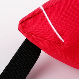 Игрушка-кусалка регби, красная, 25 х 11 см - Пушистое счастье фото 4