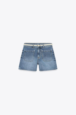 Z1975 DENIM SHORTS WITH BELT - Zara фото 4
