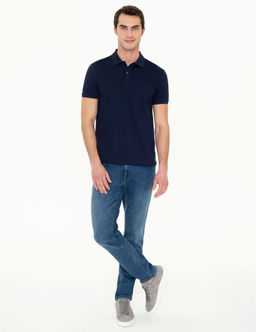 Lacivert Slim Fit Polo Yaka Merserize Ti__rt - Pierre cardin фото 5