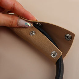 Накладки на ручку для сумки, на кнопках, 13×9 см, 2 шт., бежевые