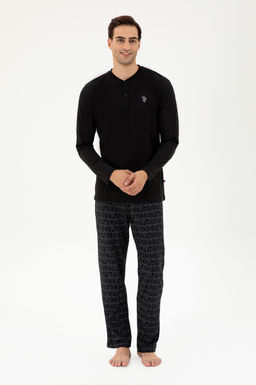 Мужской черный пижамный комплект Неожиданная скидка в корзине