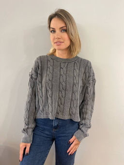 K13070 Джемпер (вязаный трикотаж) ГРАФИТ