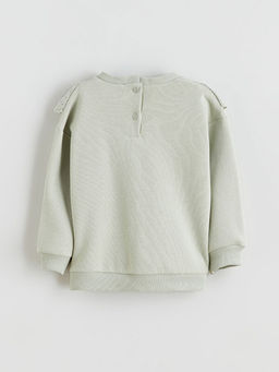 Bisiklet Yaka Uzun Kollu K?z ?ocuk Sweatshirt