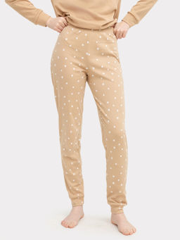 Комплект женский (джемпер, брюки) бежевый с сердечками бежевый +сердечки на бежевом 592361 - Mark formelle фото 9