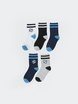 Desenli Erkek ?ocuk Soket ?orap 5li