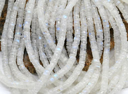 Бусины из натурального лунного камня (адуляр) диски 5,5*3мм, 32см, 130 бусин Радуга камня