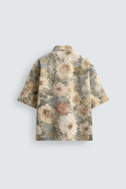 CAMISA RELAXED FIT ESTAMPADO FLORAL LAVADO / Multicolor - Zara фото 8