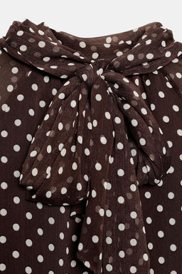 POLKA DOT BLOUSE WITH BOW