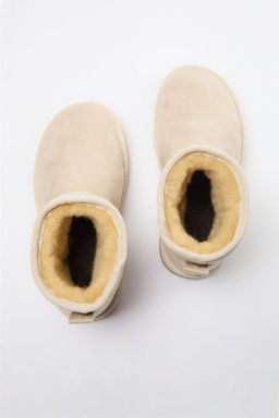 Trendyol Shoes Taba Ici Kurklu Yuvarlak Burun Duz Flatform Topuklu Kad?n Bot TAKAW25BO00029 - Trendyolmilla фото 5