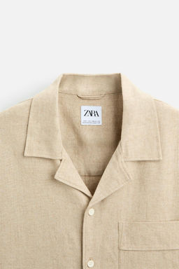 VISKOZ KETEN KARISIMLI GOMLEK - Zara фото 4