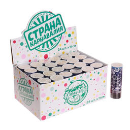 Цена за 2 шт. Хлопушка пружинная «С Новым годом!», 11 см., конфетти, фольга-серпантин