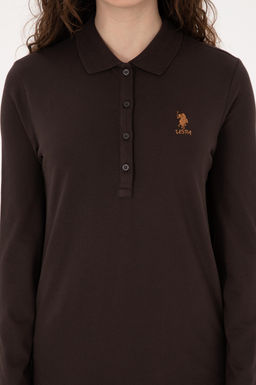 Kad_n Koyu Kahverengi Basic Sweatshirt - U.s. polo assn фото 6
