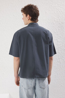 TRENDYOL MAN Antrasit Boxy Fit Paper Touch Gomlek TMNSS25GO00020 - Trendyolmilla фото 4