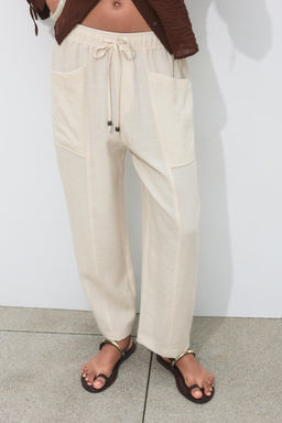 RUSTIC TROUSERS WITH ELASTIC WAIST - Zara фото 2