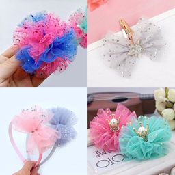 Фатин Звездочки 5,5 см*15 ярд (SF-5809) розовый/золото №26 - No name фото 2