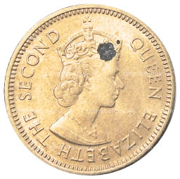 1/2 цента 1955 года Британские Восточные Карибы