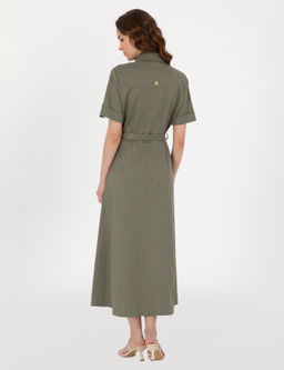 Haki Regular Fit Dokuma Elbise - Pierre cardin фото 4