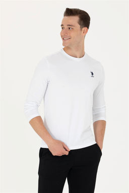 U. S. Polo Assn / Мужской белый базовый свитшот - U.s. polo assn фото 8