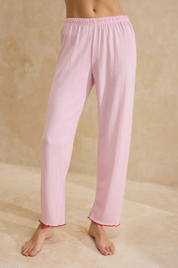 Pembe Kiraz Nak?sl? Cepli Baby Overloklu Burumcuk Dokulu Orme Pijama Tak?m? THMSS26PT00018 - Trendyolmilla фото 3