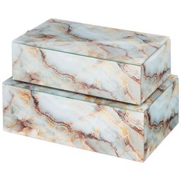 Набор шкатулок Lefard Мрамор 2 шт 21×12×6,5 см и 23×15×8,5 см