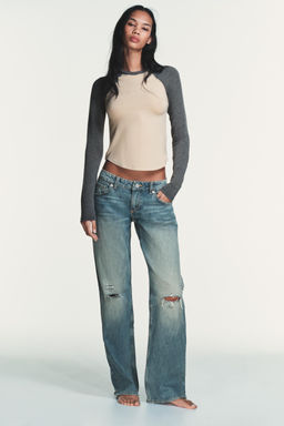 CONTRAST RAGLAN SLEEVE T-SHIRT