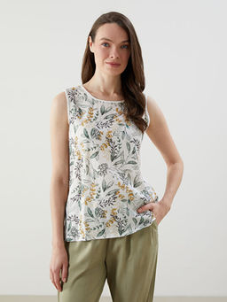 Bisiklet Yaka ?i?ekli Bluz