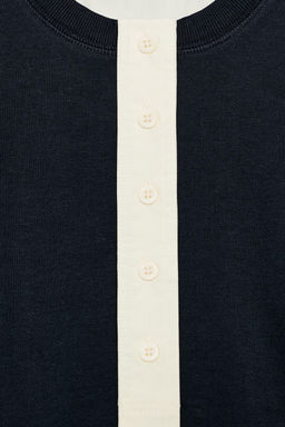 SUDADERA CROP CUELLO PANADERO / Azul / Blanco - Zara фото 8