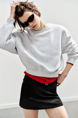 SUDADERA FELPA B?SICA / Gris vigor? - Zara фото 4