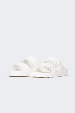 Мужские тапочки Eva на плоской подошве с двойной полосой