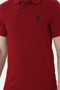 Мужская бордово-красная базовая футболка - U.s. polo assn фото 6