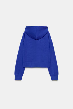 SUDADERA INTERLOCK CAPUCHA / Azul?n - Zara фото 8