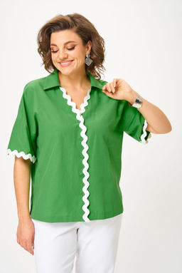 Блуза ANDINA CITY 5037-25 зеленый - Michel chic фото 4