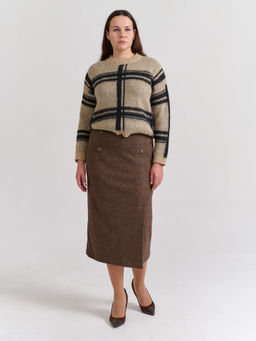 Юбка для холодной погоды с ШЕРСТЬЮ сзади по центу резинка