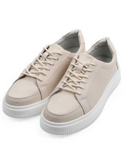 03-YJ434-2 BEIGE Полуботинки спортивные женские (натуральная кожа)