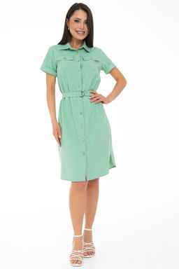 Платье-рубашка Сидни (лайм) - Diolche фото 3