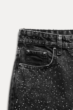 ZW COLLECTION RHINESTONE TROUSERS - Zara фото 6