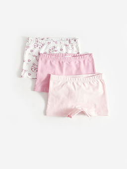 Beli Lastikli Bask?l? K?z Bebek Boxer 3l?