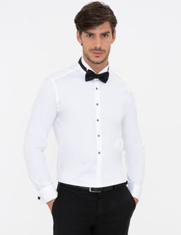 Beyaz Slim Fit Smokin G_mlek