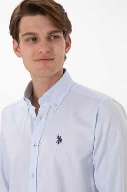 Erkek A__k Mavi Uzun Kollu Basic G_mlek - U.s. polo assn фото 2