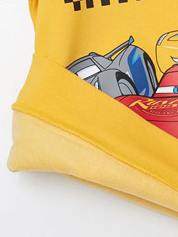 Bisiklet Yaka Arabalar Bask?l? Uzun Kollu Erkek ?ocuk Sweatshirt - Waikiki фото 3