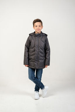 Парка "Рич" для мальчика темно-серый