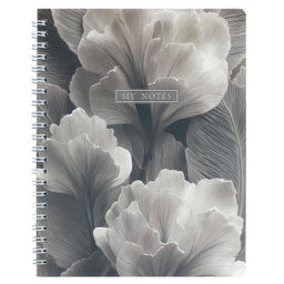 Тетрадь 80 л. арт. 73365 ЛЕПЕСТКИ /А5, вн.блок - клетка, белый офсет, облож.- мелованный картон 190