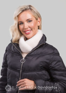 Шарф-воротник норка жемчуг