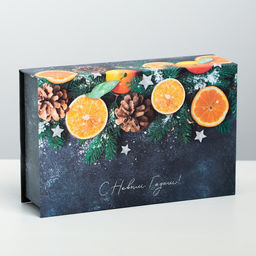 Коробка подарочная - книга «С Новым годом», 20×12.5×5 см