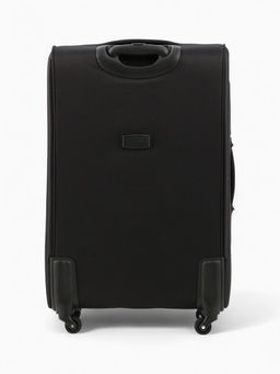 Чемодан на колёсах Royalbag большой 104 л (L), на молнии, с увеличением, кодовый замок, 4 колеса, чёрный