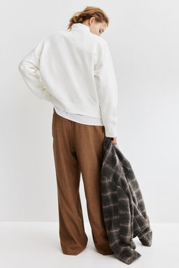 Pleat-front twill trousers - H&m фото 5