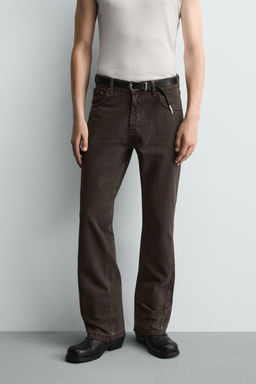 JEANS FLARE FIT ROTOS / Marr?n - Zara фото 18