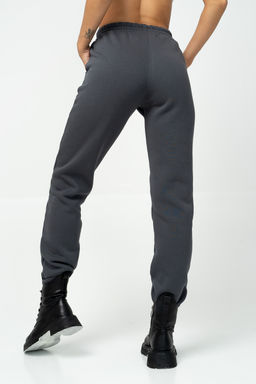 Брюки  Футер 3-х нитка начес качество пенье  332L17 графит - Solo mio фото 5