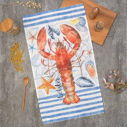 Полотенце Этель Морское 40х73 см, 100% хлопок, саржа 190 гр/м2