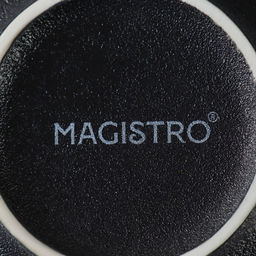 Салатники Magistro Lofty, 300 мл, d=12 см, набор 2 шт., фарфор, чёрные